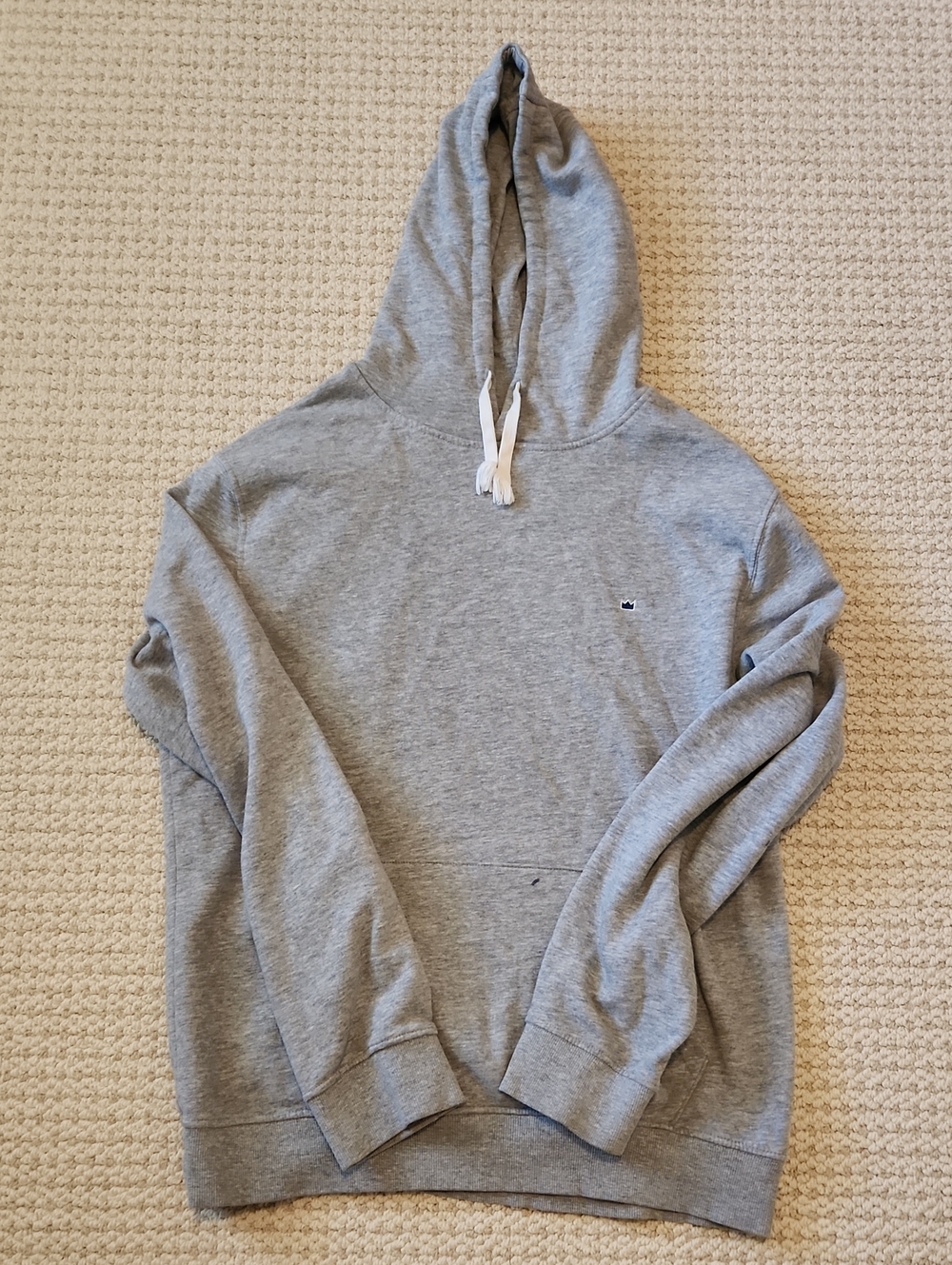 crown & ivy Gray Pullover Hoodie with Drawstring